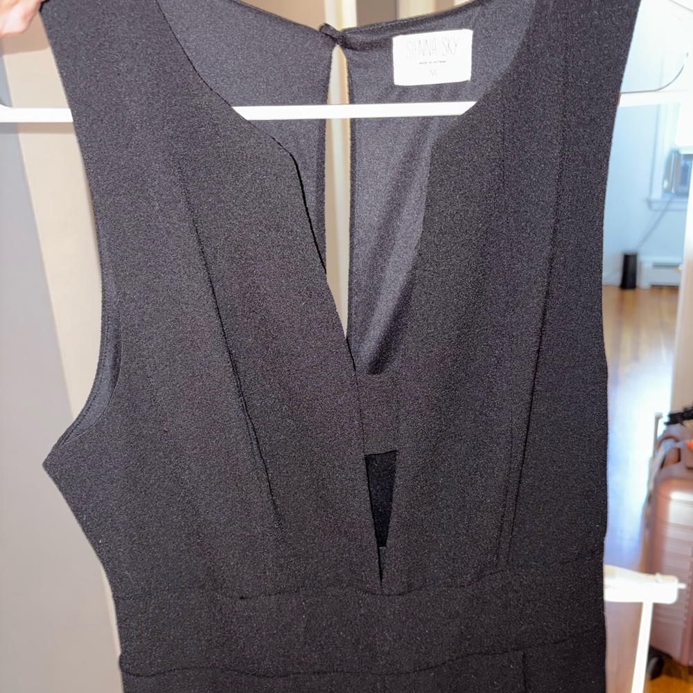 Sienna Sky Black Backless Dress